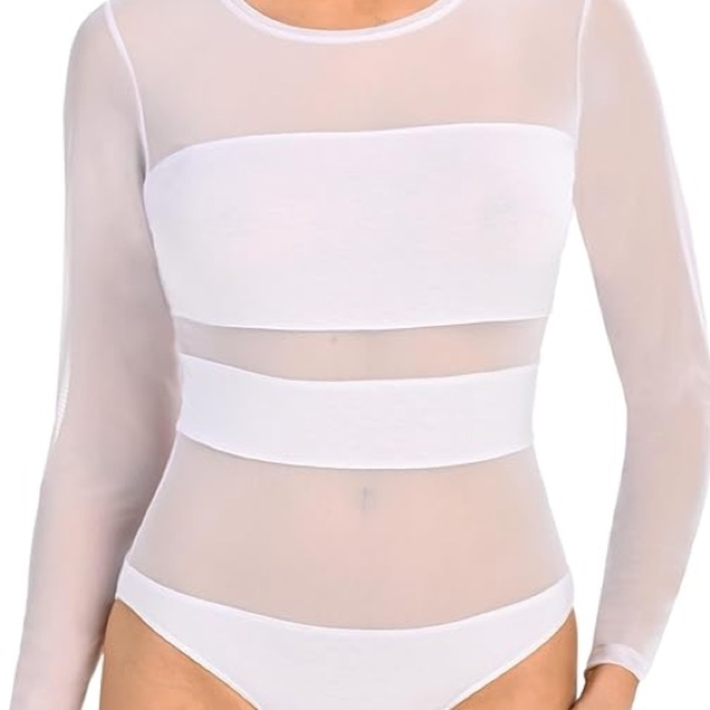 White Fitted Cut Out Bodysuit